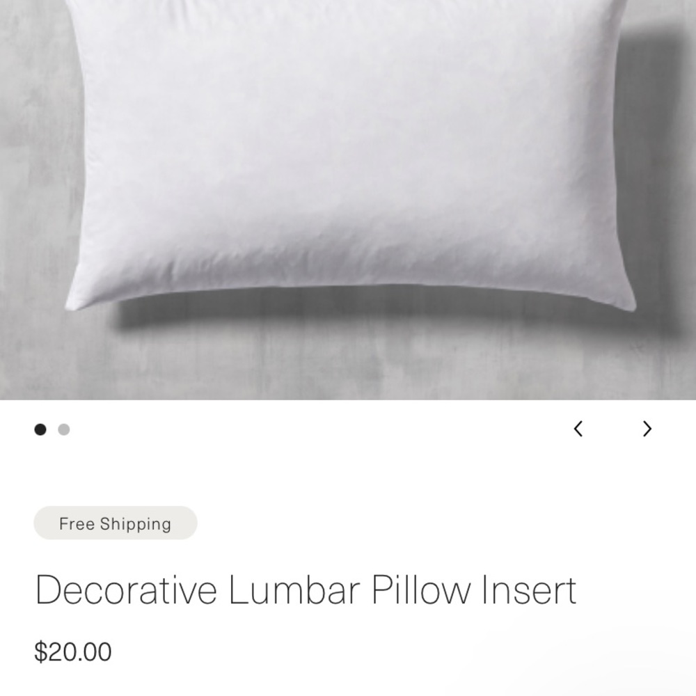 Arhaus pillow inserts